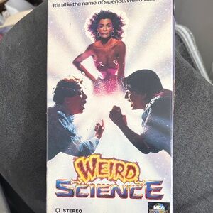Weird Science VHS Tape - Retro Movie Cover Art (Pink, Purple, Blue)